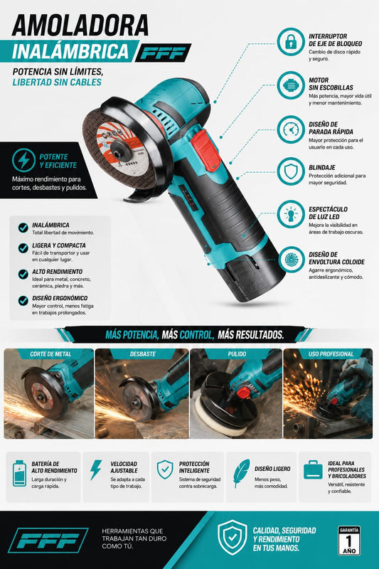 AMOLADORA INALAMBRICA FFF