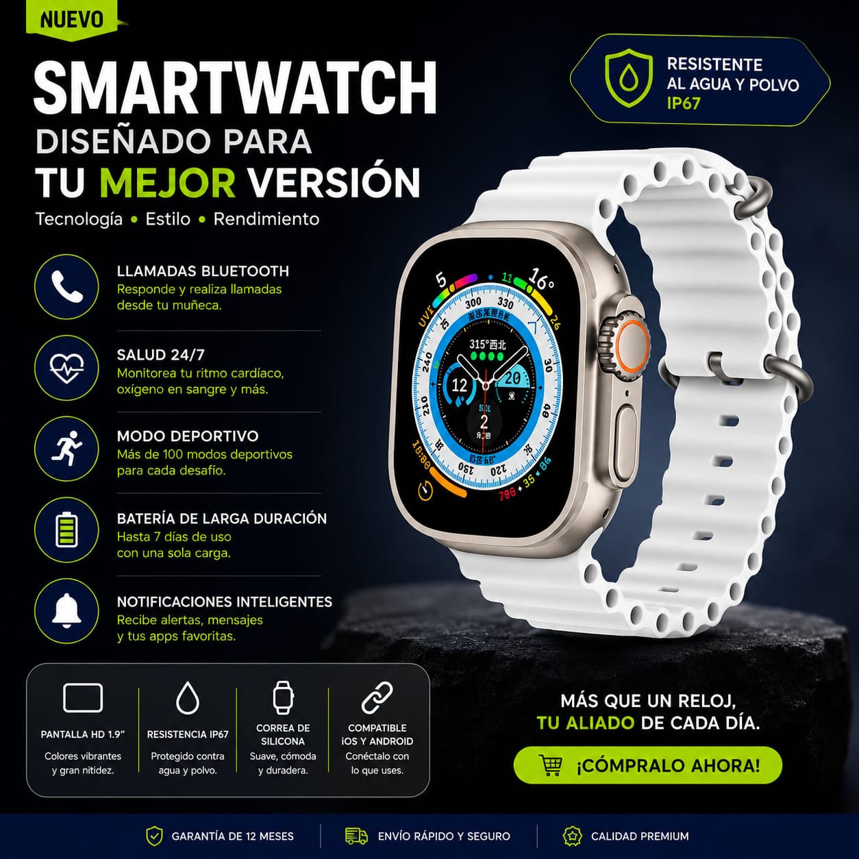 Reloj Smartwatch S8 Color Blanco
