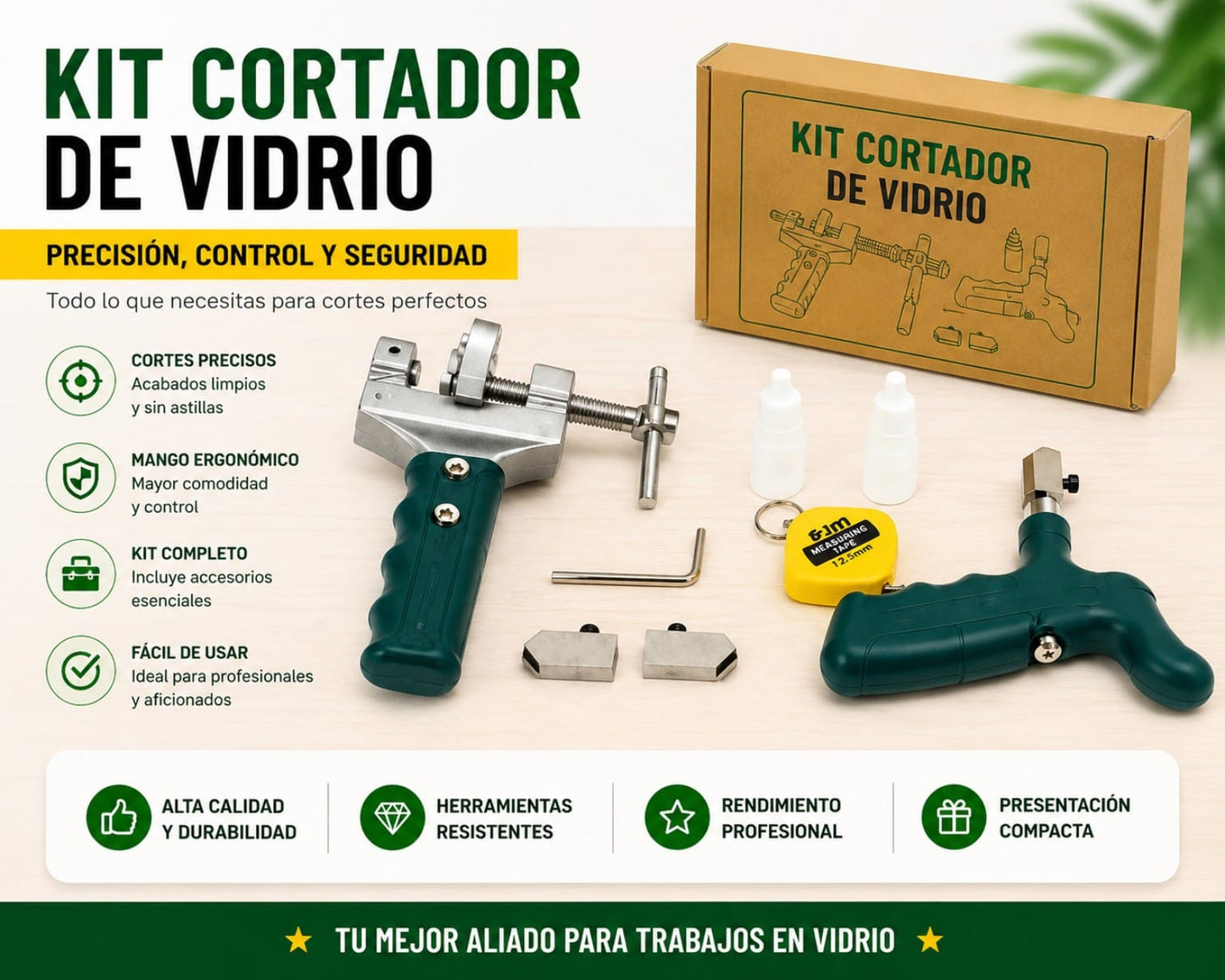 Kit Cortador de Vidrio Profesional
