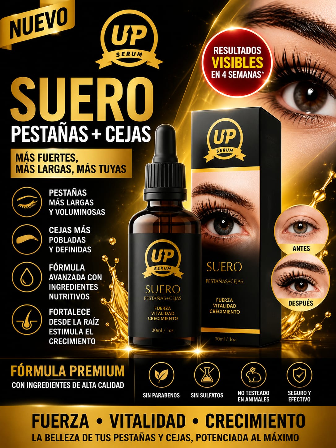 UP Serum – Suero para Pestañas y Cejas