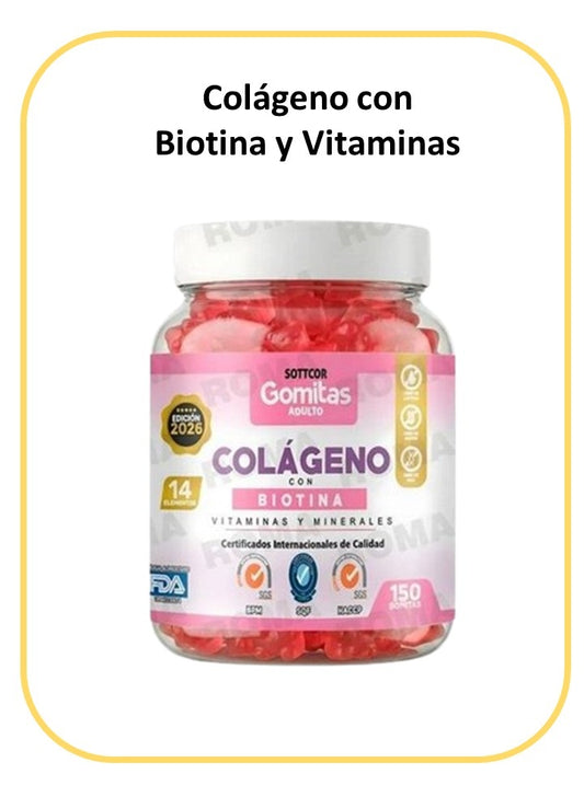 Colageno con Biotina y Vitaminas en gomitas